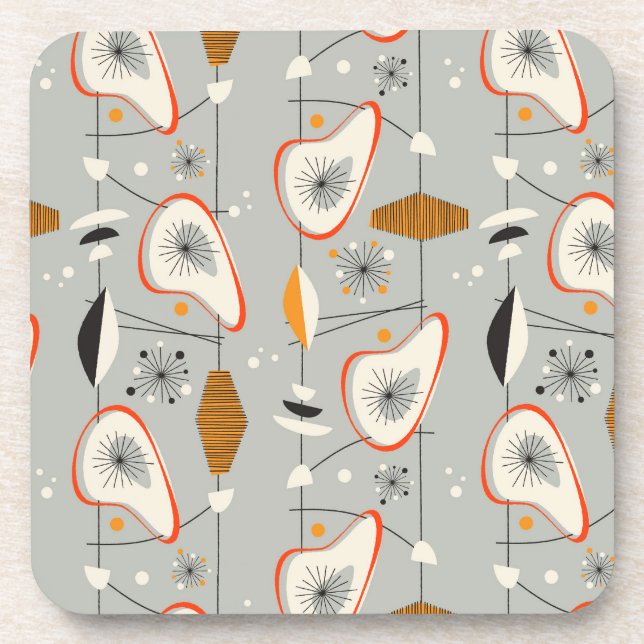 Geometrisches aquamarines u. blaues Muster Getränkeuntersetzer (Vorderseite)