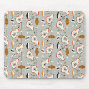 Geometrisches aquamarines u. blaues Muster Mousepad