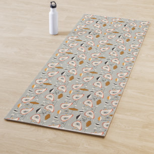 Geometrisches aquamarines u. blaues Muster Yogamatte