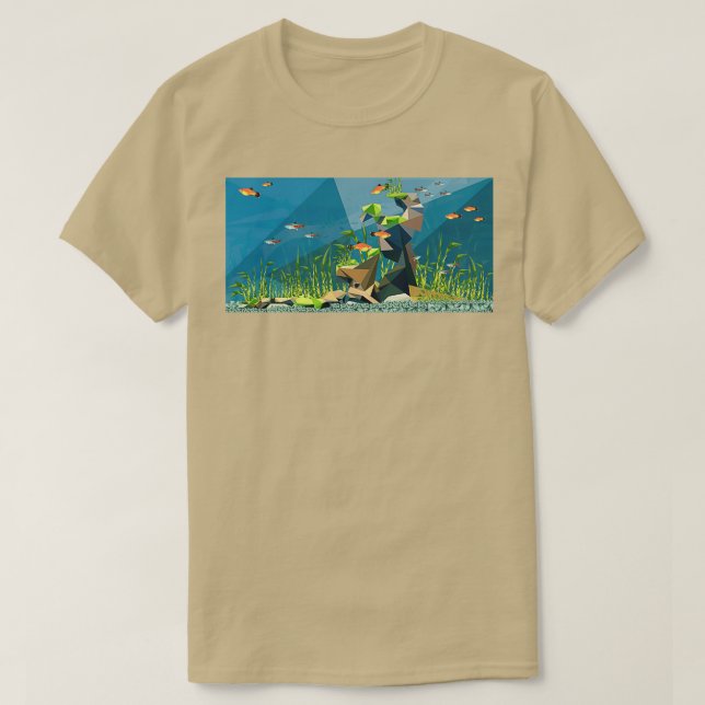 Geometrisches Aquarium T-Shirt (Design vorne)