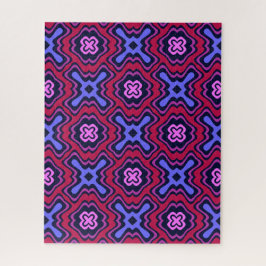 Geometrisches arabisches Muster in leuchtendem Ros Puzzle