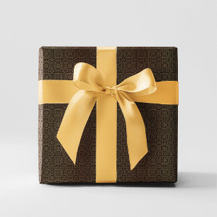 Geometrisches Art Deco Muster   Schwarzes Gold Geschenkpapier