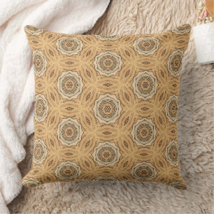 Geometrisches Art Nouveau Tan Sage Abstraktes Must Kissen