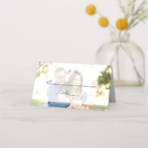 Geometrisches, ausgeblendetes Foto Platzkarte