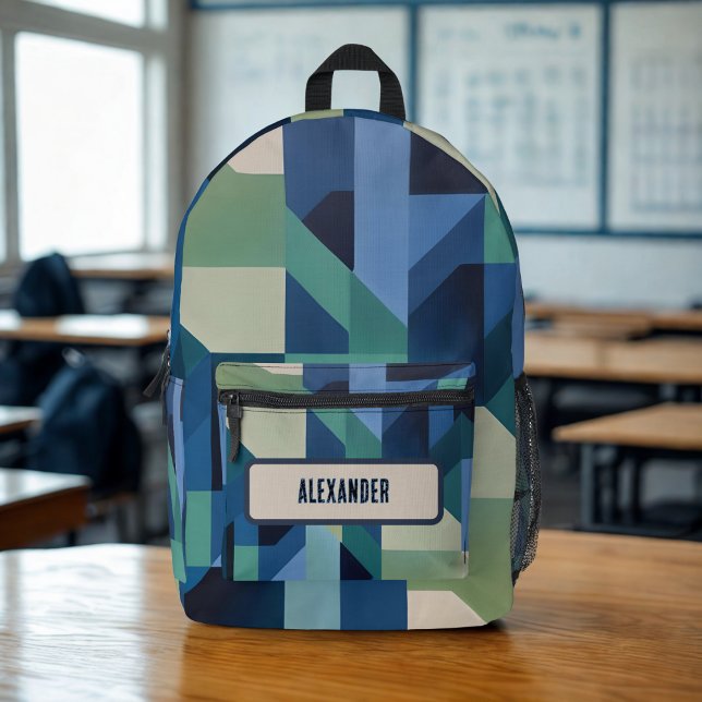 Geometrisches Backpack Bedruckter Rucksack (Von Creator hochgeladen)