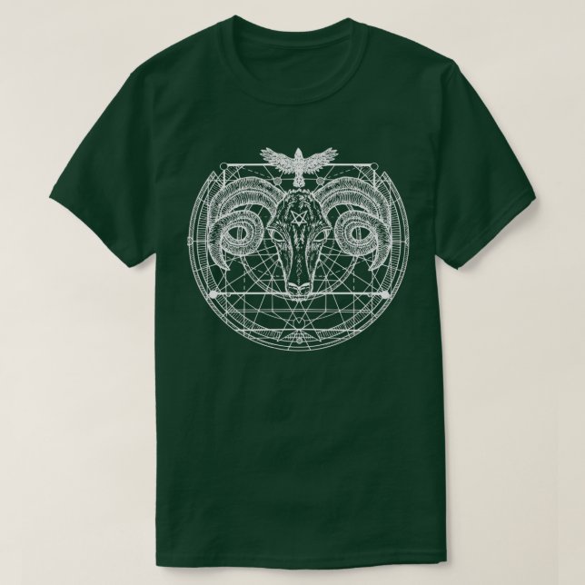 Geometrisches Baphomet  T-Shirt (Design vorne)