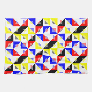 Geometrisches Bauhaus Geschirrtuch