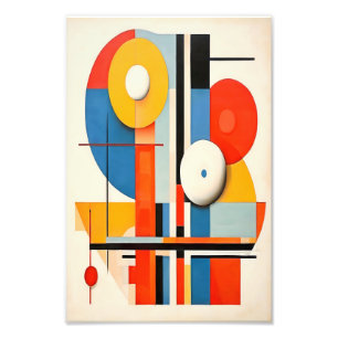 Geometrisches Bauhaus Minimalistische Abstrakte Ku Fotodruck