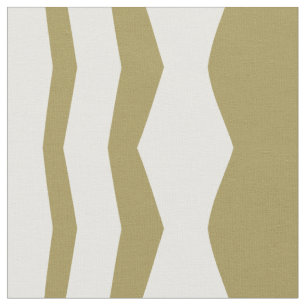 Geometrisches Beige und Weiß Stoff