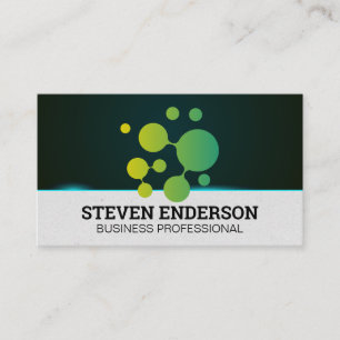 Geometrisches Bio Logo Tech Visitenkarte
