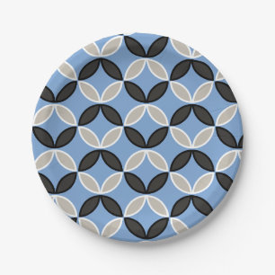 Geometrisches Blatt Pappteller
