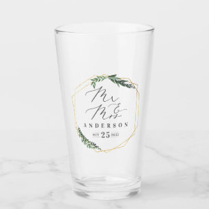 geometrisches Blattgold Glas