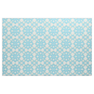 Geometrisches blau-weißes Muster Stoff
