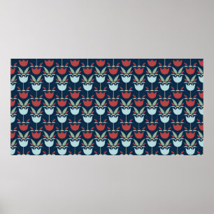 Geometrisches Blumengestaltungsornament, mehrfarbi Poster