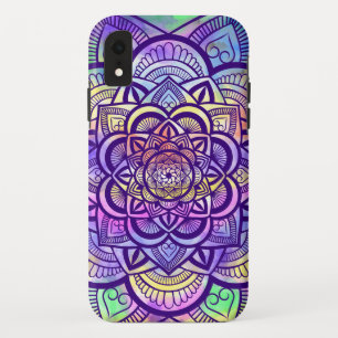 Geometrisches BlumenMandala Lila Multi Wassercolor Case-Mate iPhone Hülle