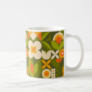 Geometrisches Blumenmuster Kaffeetasse