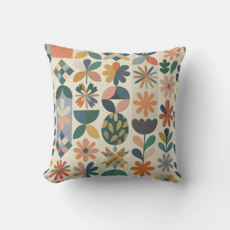 Geometrisches Blumenmuster Kissen