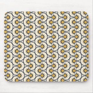 Geometrisches Blumenmuster Mousepad