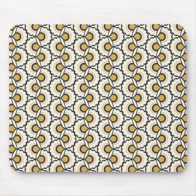 Geometrisches Blumenmuster Mousepad (Vorne)