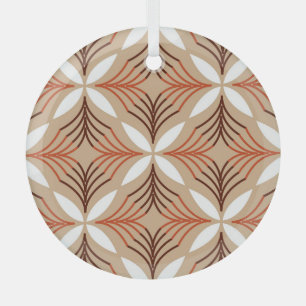 Geometrisches Blumenmuster: Vintages künstlerische Ornament Aus Glas
