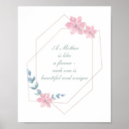 Geometrisches Blumenzauber Poster