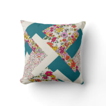 Geometrisches Blut - Modernes Blumenkissen