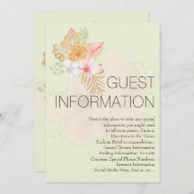 Geometrisches Boho Floral Special Hochzeitsinforma
