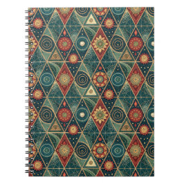 Geometrisches Boho-Mandala-Dreieck-Designmuster Ku Notizblock