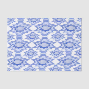 Geometrisches Boho Muster blaues Geschenk Seidenpapier