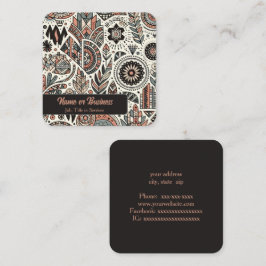 Geometrisches Boho Quadratische Visitenkarte