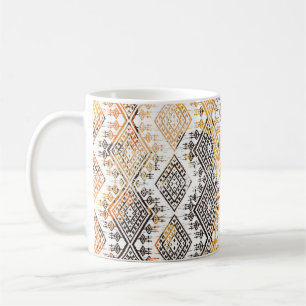Geometrisches Boho-Stammesdesign: abgenutztes Must Kaffeetasse