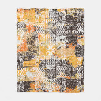 Geometrisches Boho Tribal Distressed Muster Fleecedecke