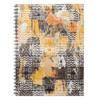 Geometrisches Boho Tribal Distressed Muster Notizblock