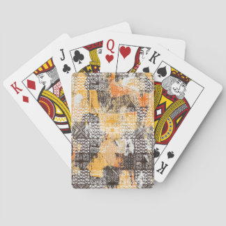Geometrisches Boho Tribal Distressed Muster Spielkarten