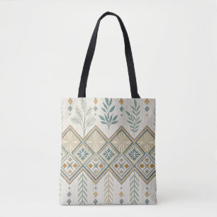 Geometrisches botanisches Volkskunstmuster