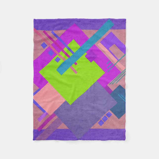 Geometrisches Brahaus Fleecedecke (Vorderseite)
