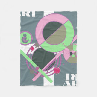 Geometrisches Brahaus mit Typografie Fleecedecke