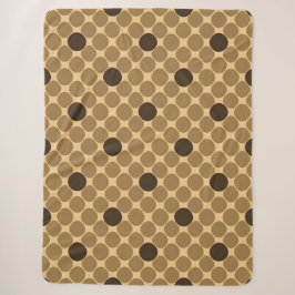 Geometrisches braunes Muster mit Kreisen Sherpadecke