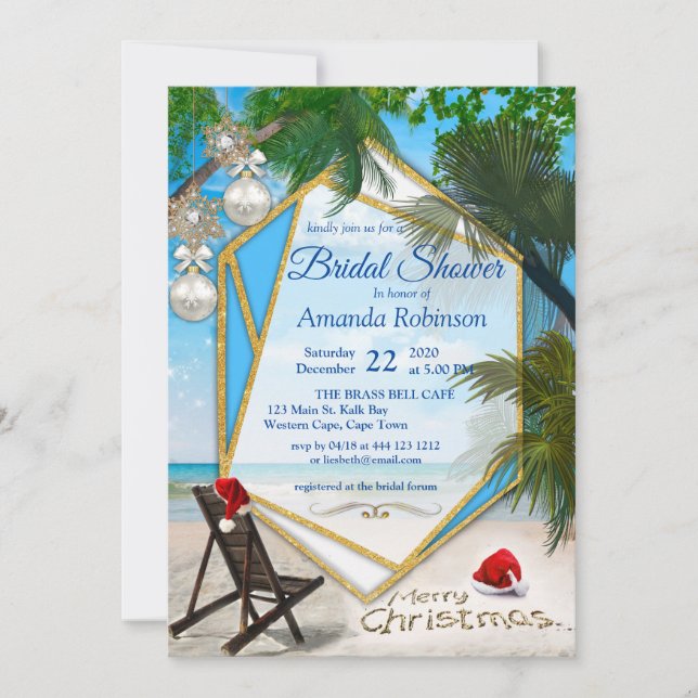 Geometrisches Brautparty Einladung (Vorderseite)