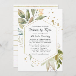 Geometrisches Brautparty von Serenity Greenery by  Einladung