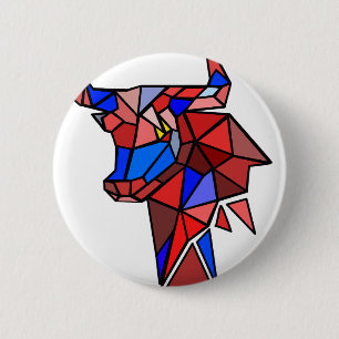 Geometrisches Bull-Icon Button
