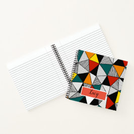 geometrisches, buntes Dreieck Notizbuch