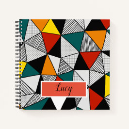 geometrisches, buntes Dreieck Notizbuch