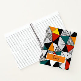 geometrisches, buntes Dreieck Notizbuch