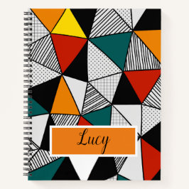 geometrisches, buntes Dreieck Notizbuch