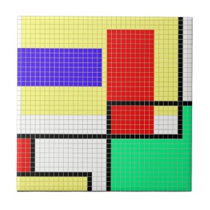 Geometrisches buntes Pixel-Muster Fliese