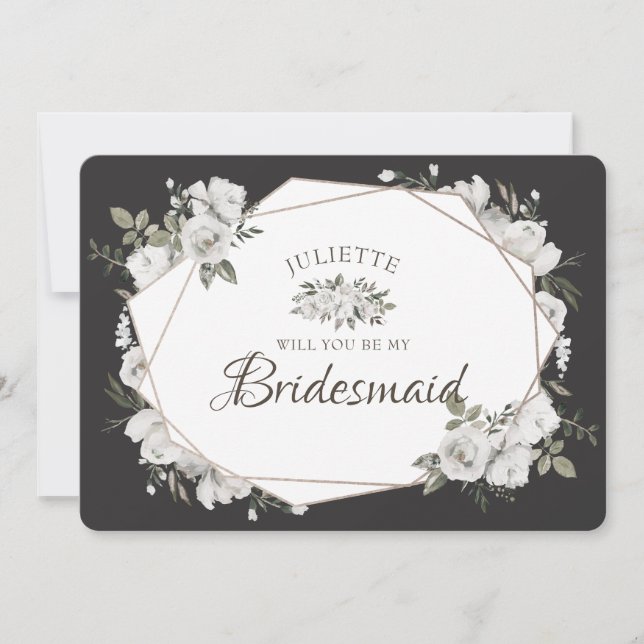Geometrisches Cherish ist meine Bridesmaid-Vorschl (Vorderseite)
