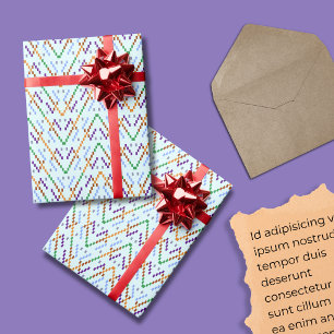 Geometrisches Chevron-Zickzack-Mosaik nahtloses Mu Geschenkpapier