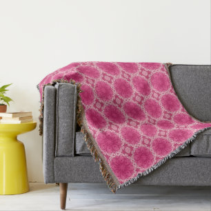 Geometrisches Daisy-Muster in Korallen und Pastell Decke