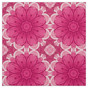 Geometrisches Daisy-Muster in Korallen und Pastell Stoff